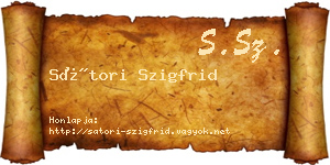 Sátori Szigfrid névjegykártya